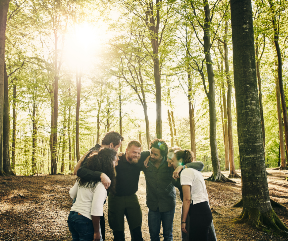 Group of people at a retreat